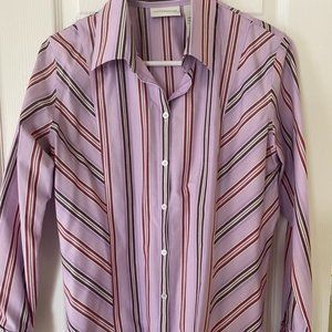 Liz Clairbone striped button down women shirt